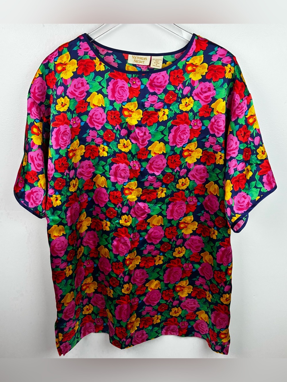 Victoria’s Secret 1990’s Vintage Floral Satin Nightshirt
